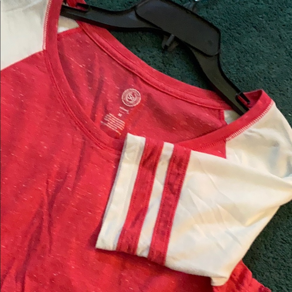 basic pink and white shirt